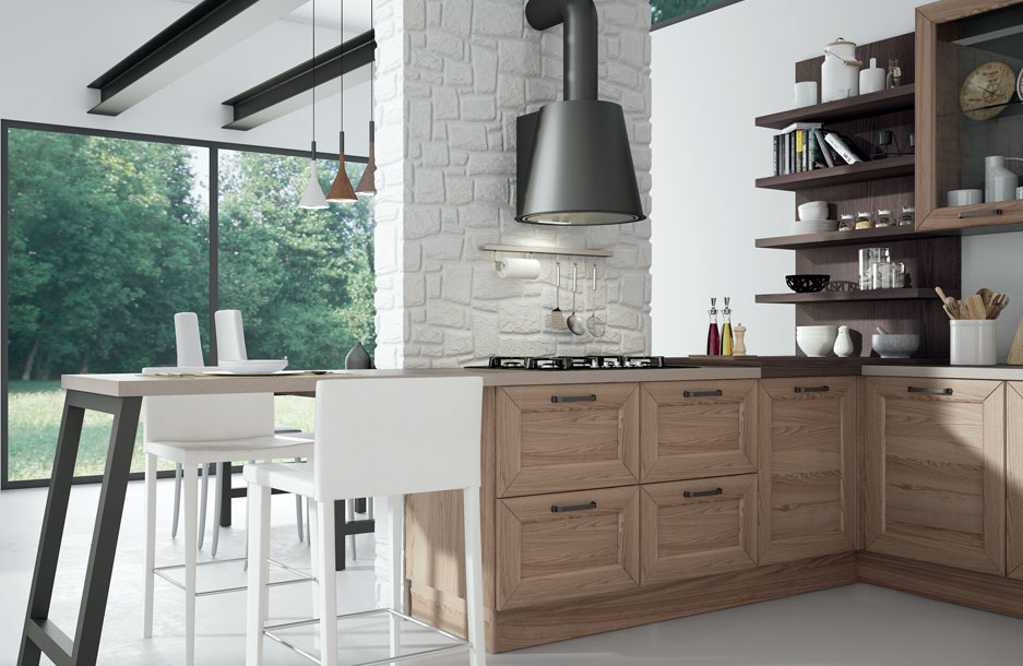 sanasi cucine collezione divina frassino natura cucina contemporanea san pancrazio salentino brindisi lecce dubai